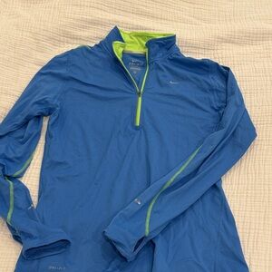 Nike Dri-FIT Blue Pullover with Green Highlights